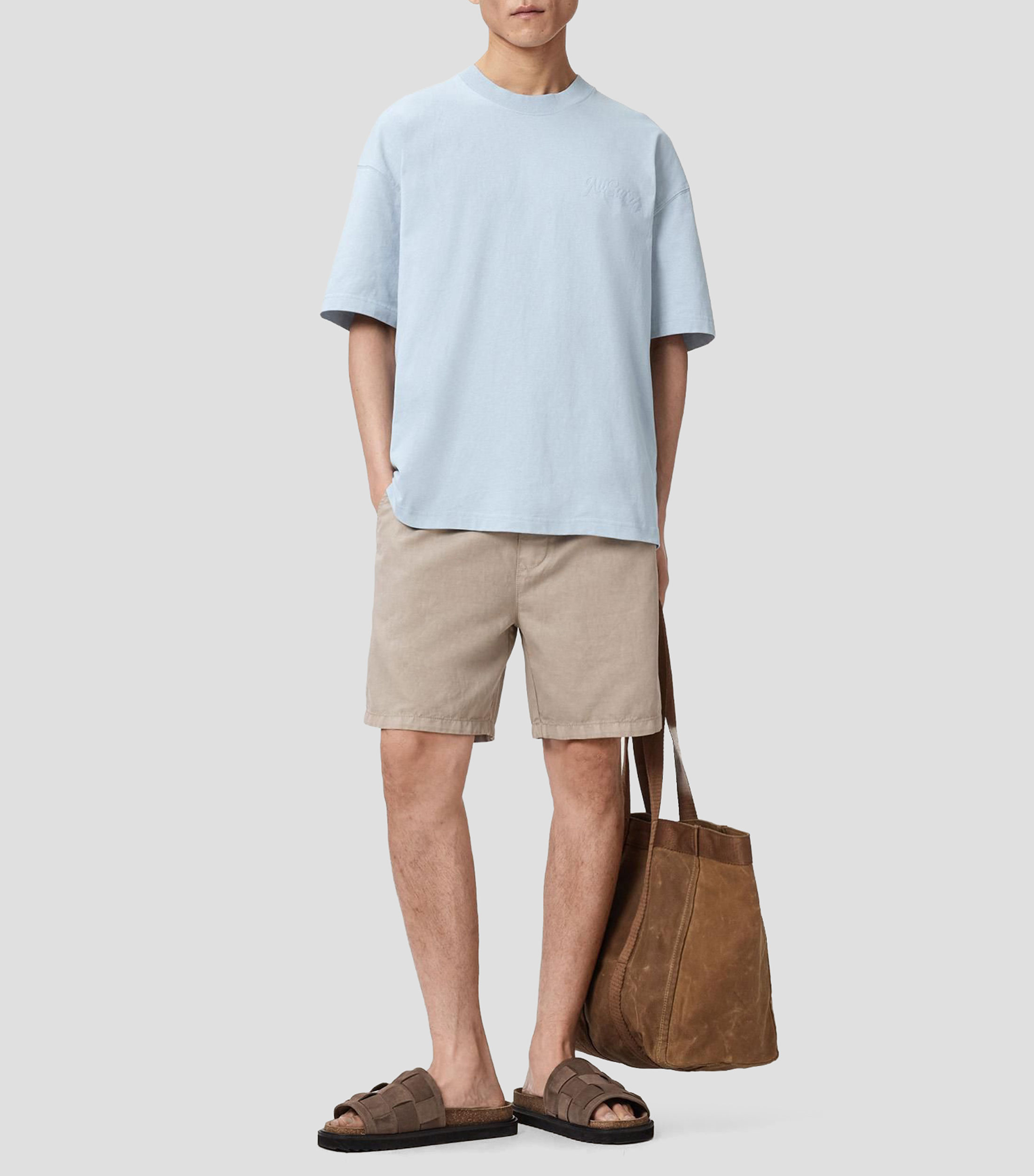 Playera cuello redondo manga corta estampada Hombre
